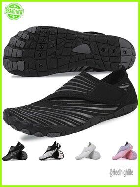 Barefoot Hiking Sandals Wide Toe Box Non-Slip Adjustable Water Shoes Slip On